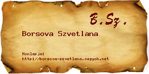 Borsova Szvetlana névjegykártya
